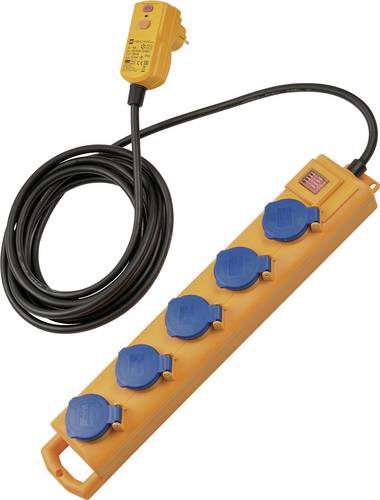 Brennenstuhl 1159900805 Steckdosenleiste mit Schalter 5fach Gelb Schutzkontakt 1 St.