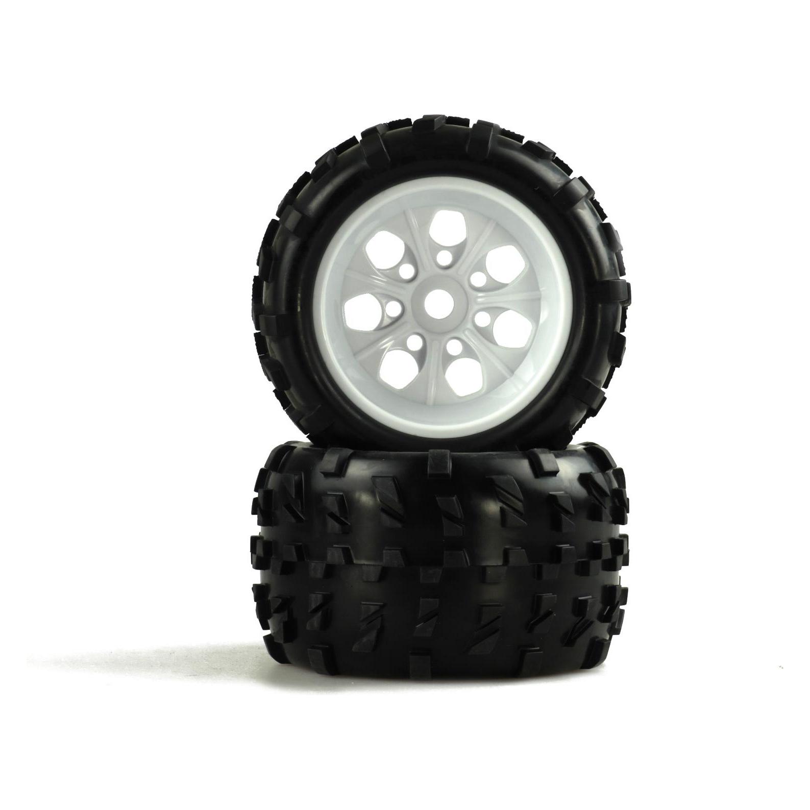 Amewi Monstertruck Kompletträder 1:8 Weisse Felge, 2 Stück (39883360)