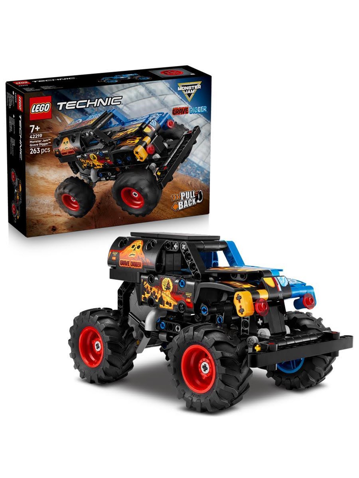 LEGO Technic 42219 Monster Jam Grave Digger Feuer und Eis
