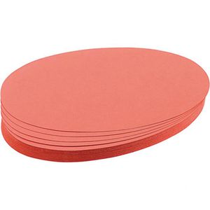 Franken UMZ 1119 07 Moderationskarten oval rot, 500 Stück