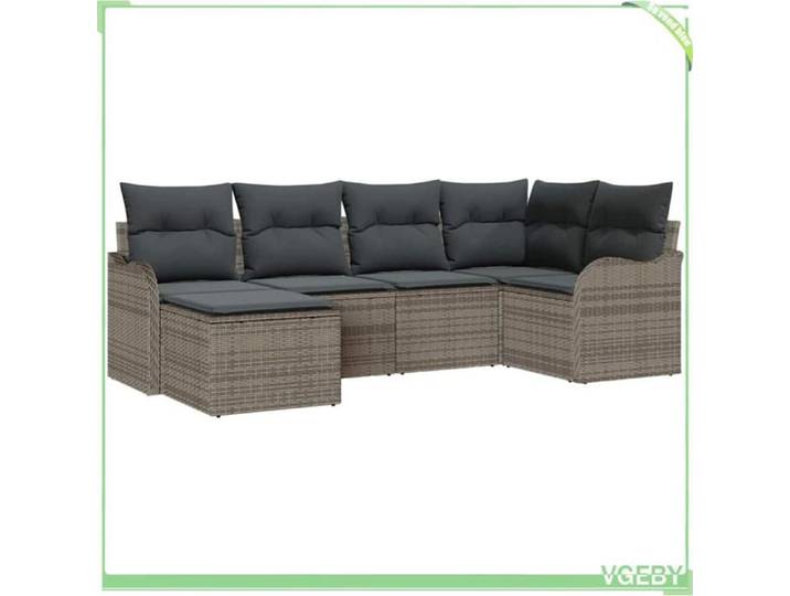 Ensemble de canapé de jardin - FAFEICY - 3354438 - Modulaire - Gris - 6 places