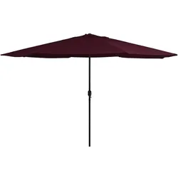 Helloshop26 - Sonnenschirm für den Außenbereich mit Metallstange 400 cm bordeauxrot 02_0008266