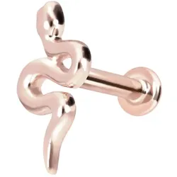 14 Karat Gold Labret mit Innengewinde SCHLANGE