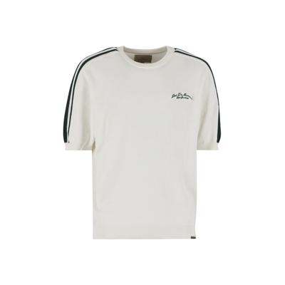 T-Shirt PAS DE MONACO "Pas De Monaco PALAIS T-SHIRT", Herren, Gr. M, weiß (sanftes weiß), 100% Baumwolle, bedruckt, relaxed fit, Rundhals, Shirts T-Shirt