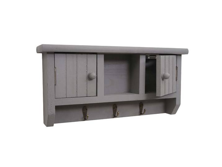 Jamb Schlüsselbrett Anthrazit, Holz, 40x19x8 cm, Garderobe, Schlüsselboard & Schlüsselkasten