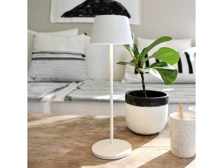 Modi Portable Tischleuchte White - Loom Design - Wohnzimmer - Modern - Metall - Mit Schirm