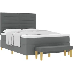 vidaXL, Boxspringbett, Inlunville (Linien-Design) (140 x 190 cm)