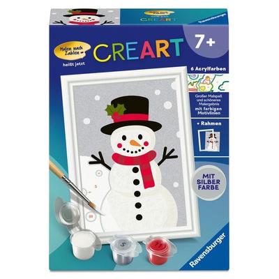 CreArt, Malen nach Zahlen Kinder - Schneemann Snowy