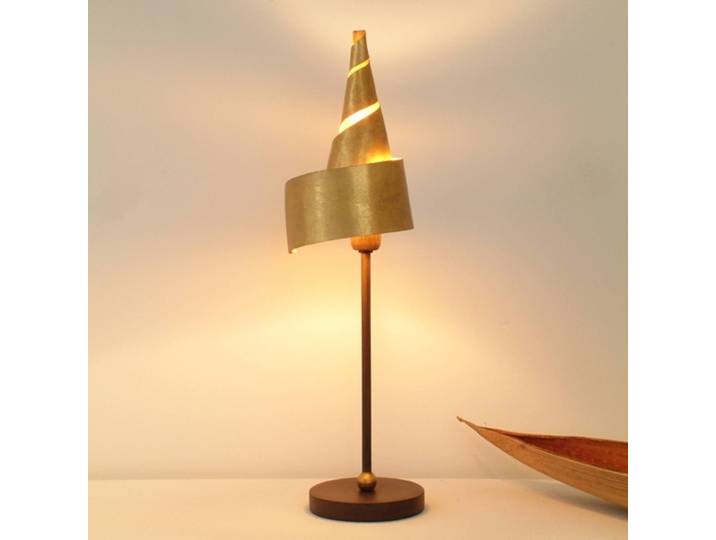 Holländer Designer Tischlampe ZAUBERHUT, messing / gold, für Wohn- / Esszimmer, Metall, Design
