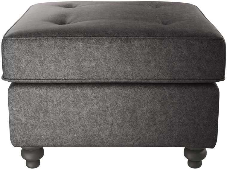 Three Posts Bodnar Faux Leather Tufted Square Footstool Black 50cm H X 71cm W X 71cm D
