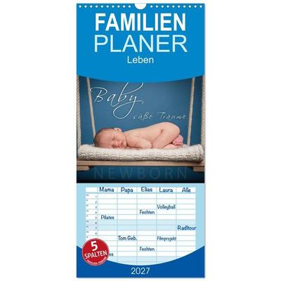 Familienplaner 2027 - Baby - süße Träume mit 5 Spalten (Wandkalender, 21 x 45 cm) CALVENDO