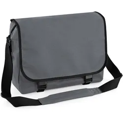 BagBase Messenger Tasche Umhängetasche BG21 graphite grey 38 x 30 x 12 cm
