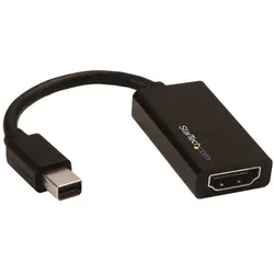 StarTech Mini DisplayPort auf HDMI Adapter - 4K mDP zu HDMI Konverter - UHD 4K 60Hz (HDMI), Video Adapter, Schwarz