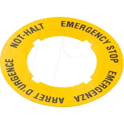 RAFI 76.204.100 - Klebeschild gelb, rund 22,3 / 60 mm, ohne Beschriftung