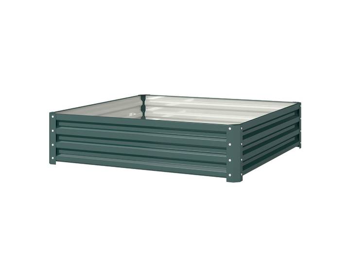 Outsunny Pflanzenbeet, Grün, Metall, 120x30x120 cm, Gartenzubehör, Hochbeete