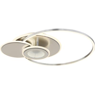 GLOBO LIGHTING Deckenleuchte "BELTRAN", silber (silberfarben matt), 1, H: 7,5cm, 1 Stk., Leuchten, Kleine LED-Deckenleuchte, 3D-Effekt, dimmbar, modern & flexibel, Deckenleuchte