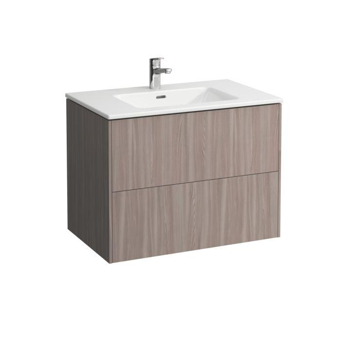 LAUFEN Pro S Base Waschtisch mit Unterschrank 80 cm H8649612621041 Waschtisch-Set, 80x50cm, 2 Schubladen, Ulme hell