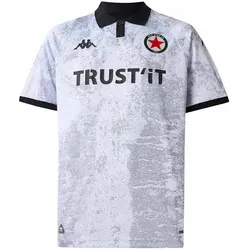 Kappa, Herren, Fussballtrikot, Auswärtstrikot Red Star FC 2025/26 (S), Weiss, Schwarz, Mehrfarbig