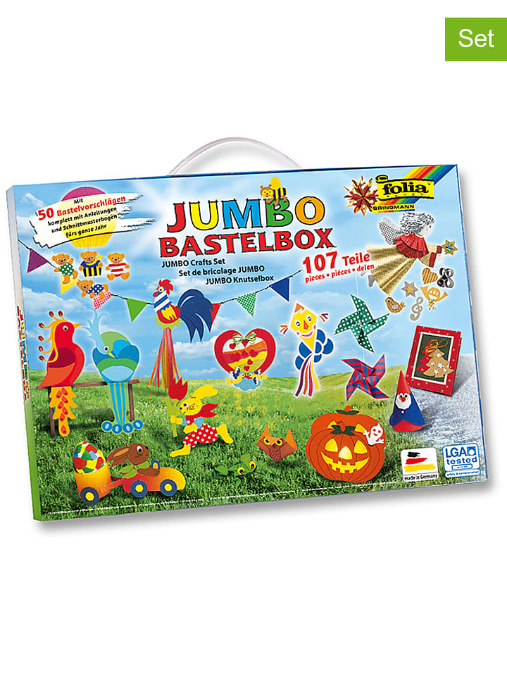 folia PAPER 107tlg. Bastelkoffer "Jumbo" in Bunt - onesize