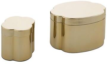 Set of 2 Quatrefoil Decorative Boxes - White - Ballard Designs
