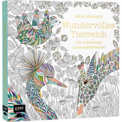 Millie Marotta's Wundervolles Tierreich – Die schönsten Ausmal-Abenteuer, Taschenbuch von Millie Marotta, Edition Michael Fischer / EMF Verlag,