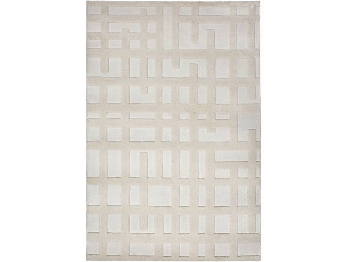 Teppich Elko CREME Schottenkaro 100 Prozent POLYESTER 160 x 230 cm - Material: 100% Polyester - Teppich