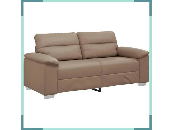 FHE Canapé Cappuccino Similicuir - Bois massif - Portable - Intérieur - 180x81x84 cm - 2 places