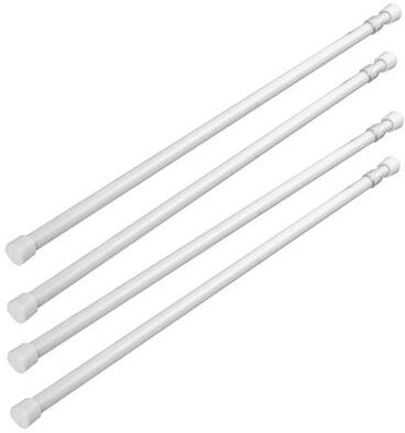 "InStyleDesign 1/3"" Round Spring Tension Rod - Set of 4"