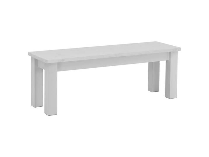 Boxxx Sitzbank, Weiß, Holz, Kiefer, massiv, 2-Sitzer, 130x46x40 cm, Holzmöbel, Sitzgelegenheiten Holz, Holzbänke
