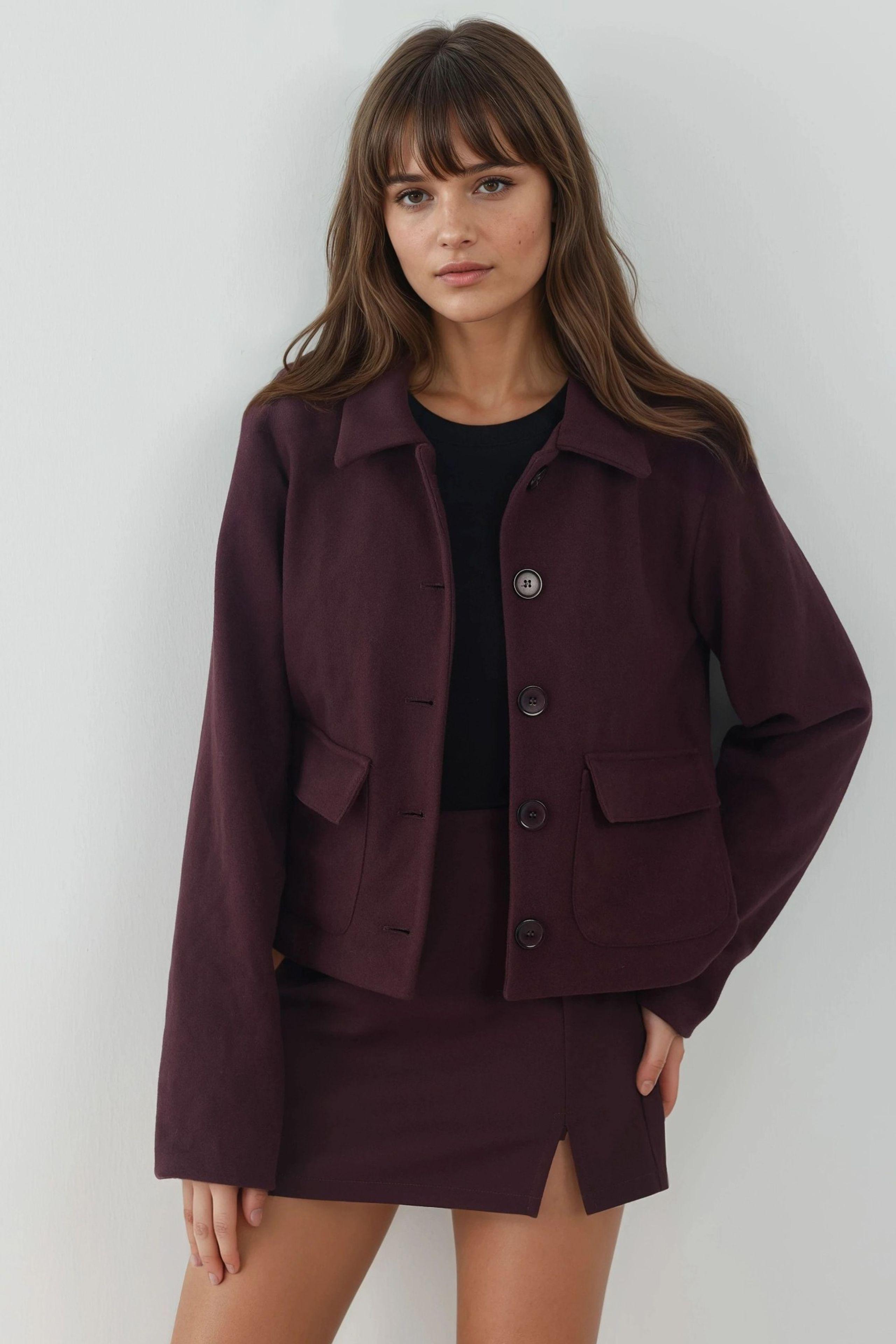 Knopfjacke mit Struktur und Taschen