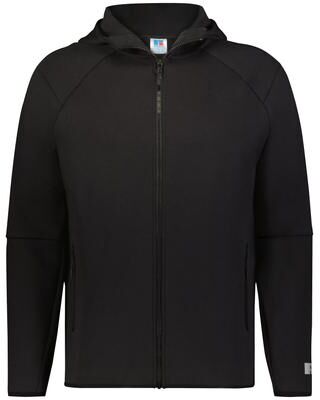 Russell Athletic R25TFM LEGEND TECH FULL-ZIP FLEECE JACKET in Black size XL   Cotton/Polyester Blend