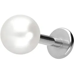 Titan Labret mit Innengewinde SYNTHETISCHE PERLE