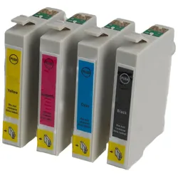 MultiPack EPSON T0715 + 20stk Fotopapier (C13T07154010) - Tintenpatrone TonerPartner, black + color (schwarz + farbe)