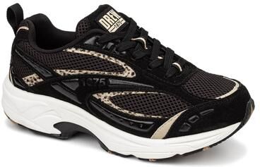 Women's Fiona Arch Support Sneaker by Drew in Black Leopard (Size 6 M)