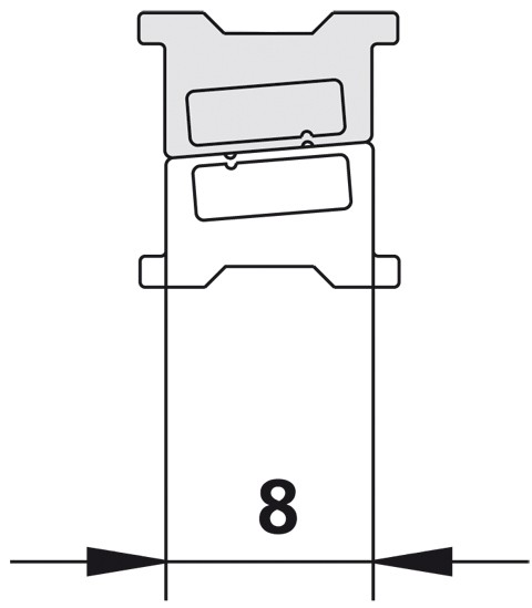 Kermi 4285 1x Magnetleiste, Länge: 2000 mm, 6003988 6003988