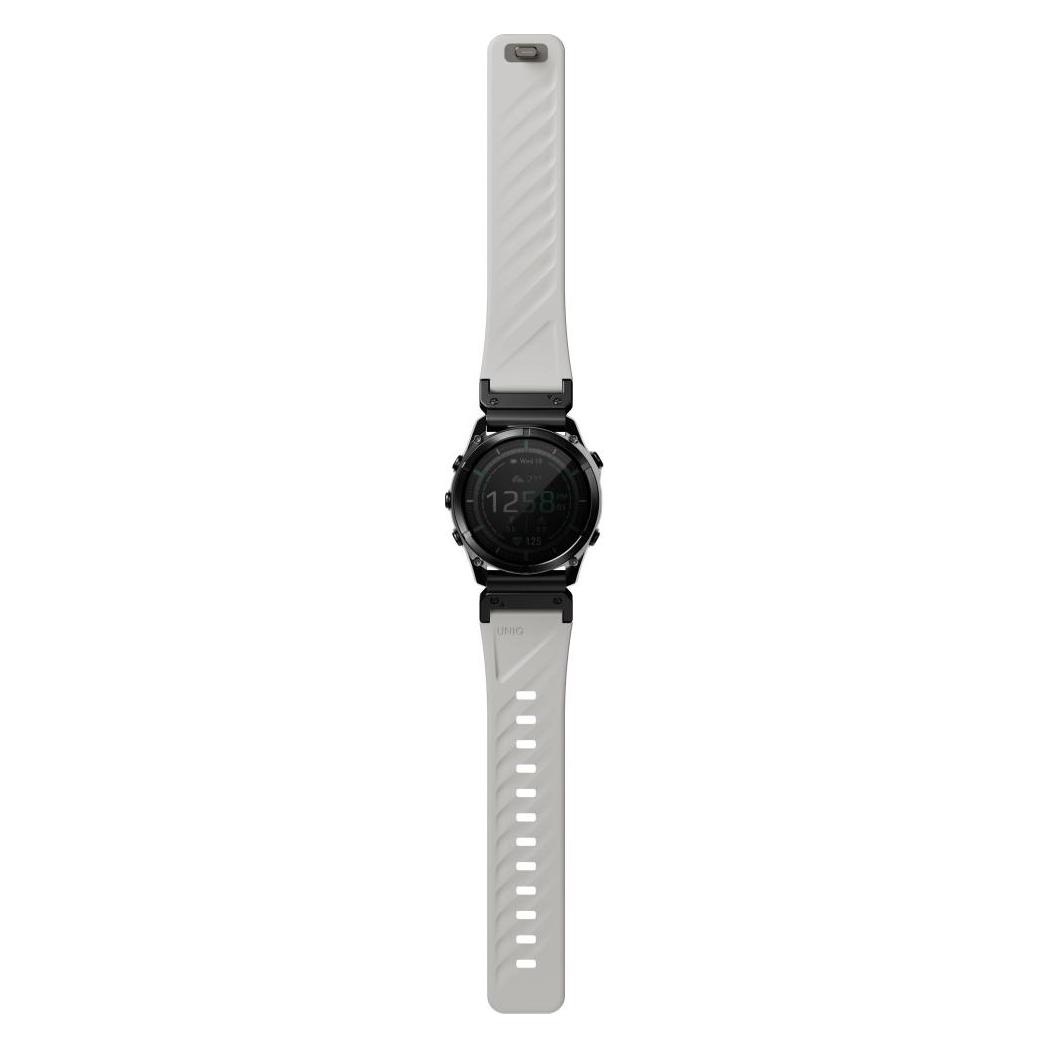 Uniq Fluo Strap for Garmin 22mm Gray (22 mm, Plastic, Silicon, Stainless Steel) (Uni001951)