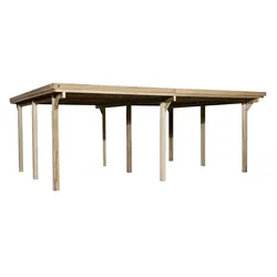 Weka Doppelcarport 618 Stahldach Doppelcarport 618 Gr. 1 (603 x 512 cm) (Holzcarport)