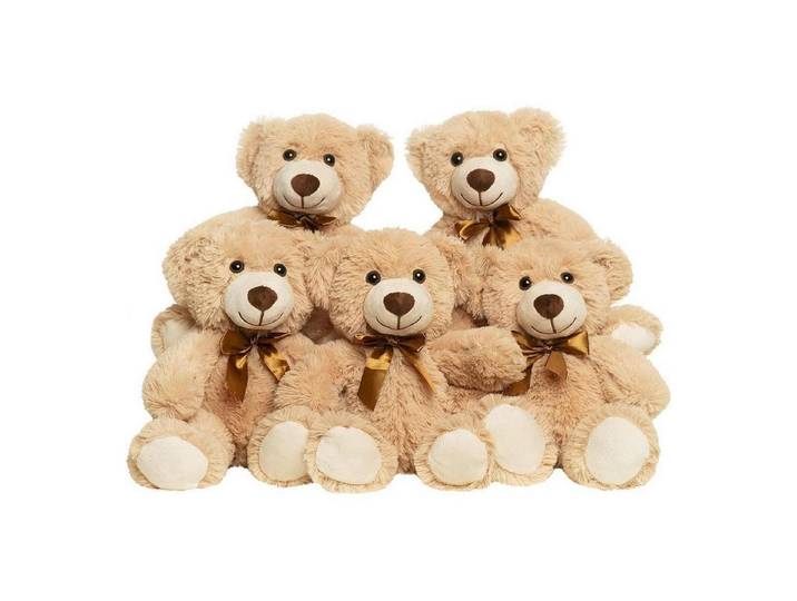 LuxusKollektion Kuscheltier Teddybär Plüschtier 13.5 Zoll Geschenk Freundin Khaki 5 Pcs (5-St)