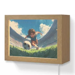 WANDLEUCHTE Stadion - Fußballer - Ball Wandlampe 20x15 cm Wandlampe
