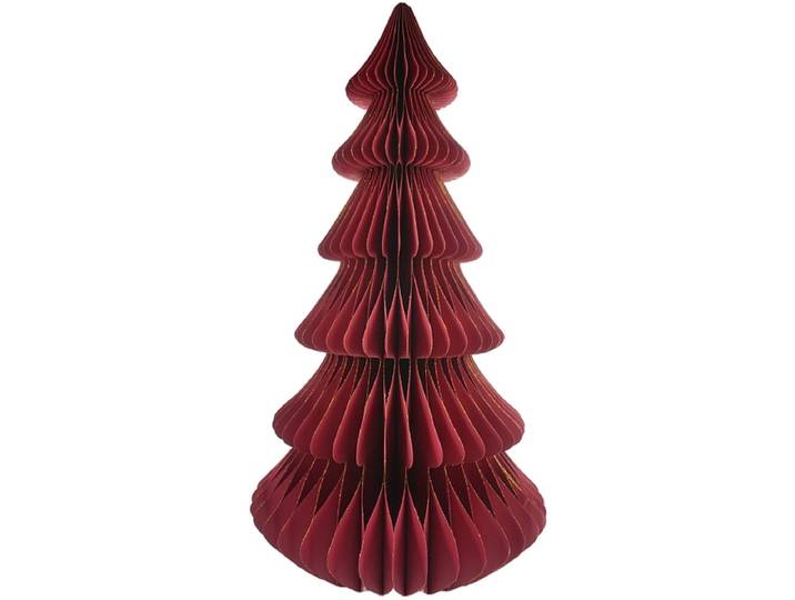 Tannenbaum aus Papier MERRY rot