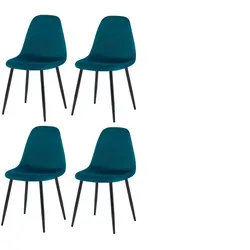 Stuhl 4er-Set   ¦ blau ¦ Maße (cm): B: 46,5 H: 86