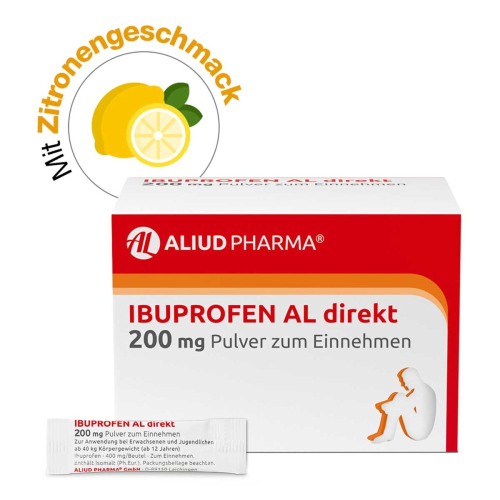 ALIUD Pharma GmbH Ibuprofen AL direkt 200 mg Pulver bei Fieber und Schmerzen 15460718