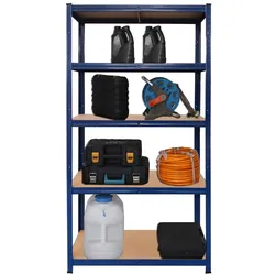 KRAFT WERKZEUGE Schwerlastregal,  5 Ablagen je 175kg belastbar,, 180 x 90 x 40 cm, blau