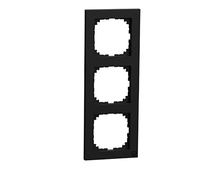 Schneider Electric Merten M-Pure frame, 3-voudig, IP20, IK03, zwart mat, artikelnummer MEG4030-3603