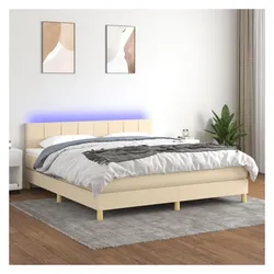 vidaXL, Boxspringbett, Gamisus (Block mit Quadraten) (160 x 200 cm)