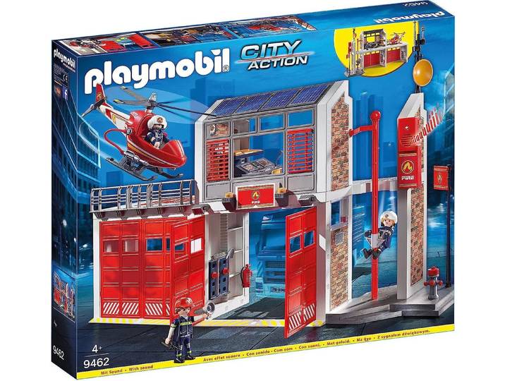 Playmobil® Action 9462 Große Feuerwache mit Soundeffekten, Ab 5 Jahren Spielbausteine, (181 St)
