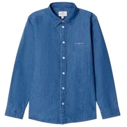 Pepe Jeans Unisex für Kinder. PB30001104C0 Hemd Classic Slim blau (12años= 152cm), Lässig, Baumwolle, Langarm, Kinderbekleidung