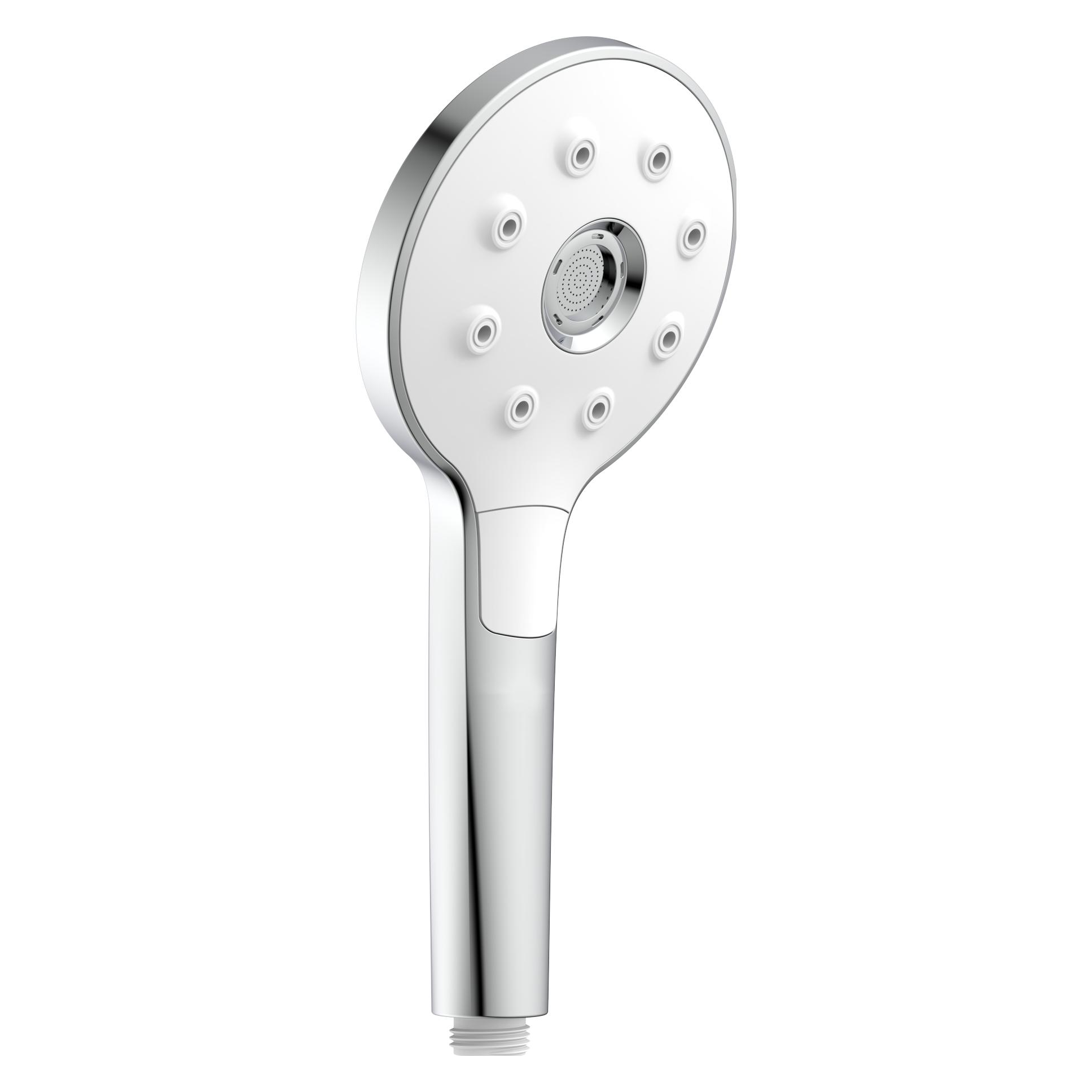 Schütte Duschkopf Bad PERUZZI Handbrause Chrom Weiss Wassersparende Dichtung 60840 (3 Strahlarten, 16 l/min) (60840)