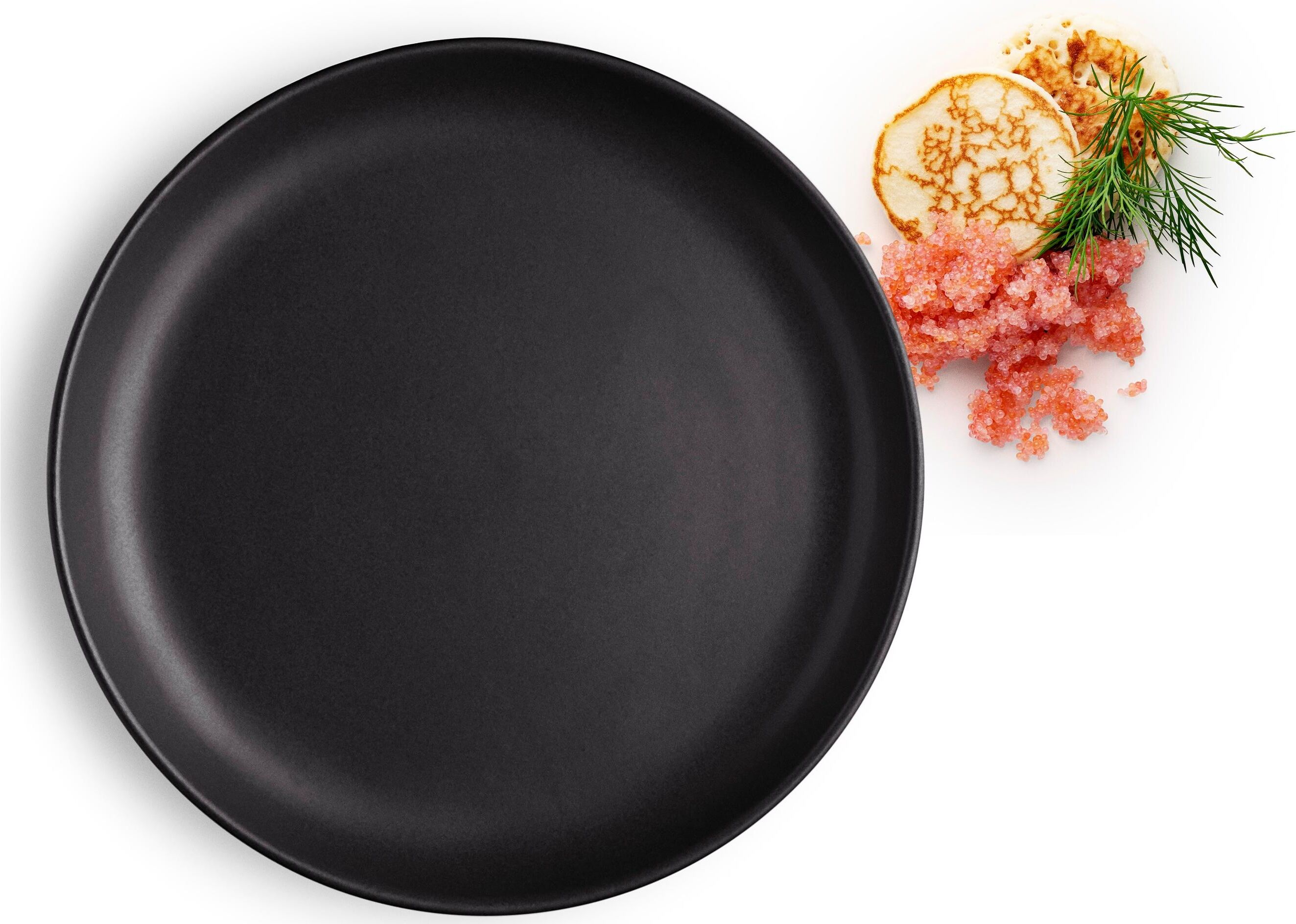 Dessertteller EVA SOLO "Frühstücks- & Desserttelle", schwarz, Ø:17cm, Steingut, Speiseteller, Dessertteller schwarz 17cm
