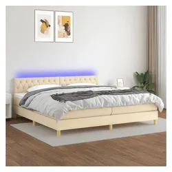 vidaXL, Boxspringbett, Gamisus (Knopfheftung Design) (200 x 200 cm)